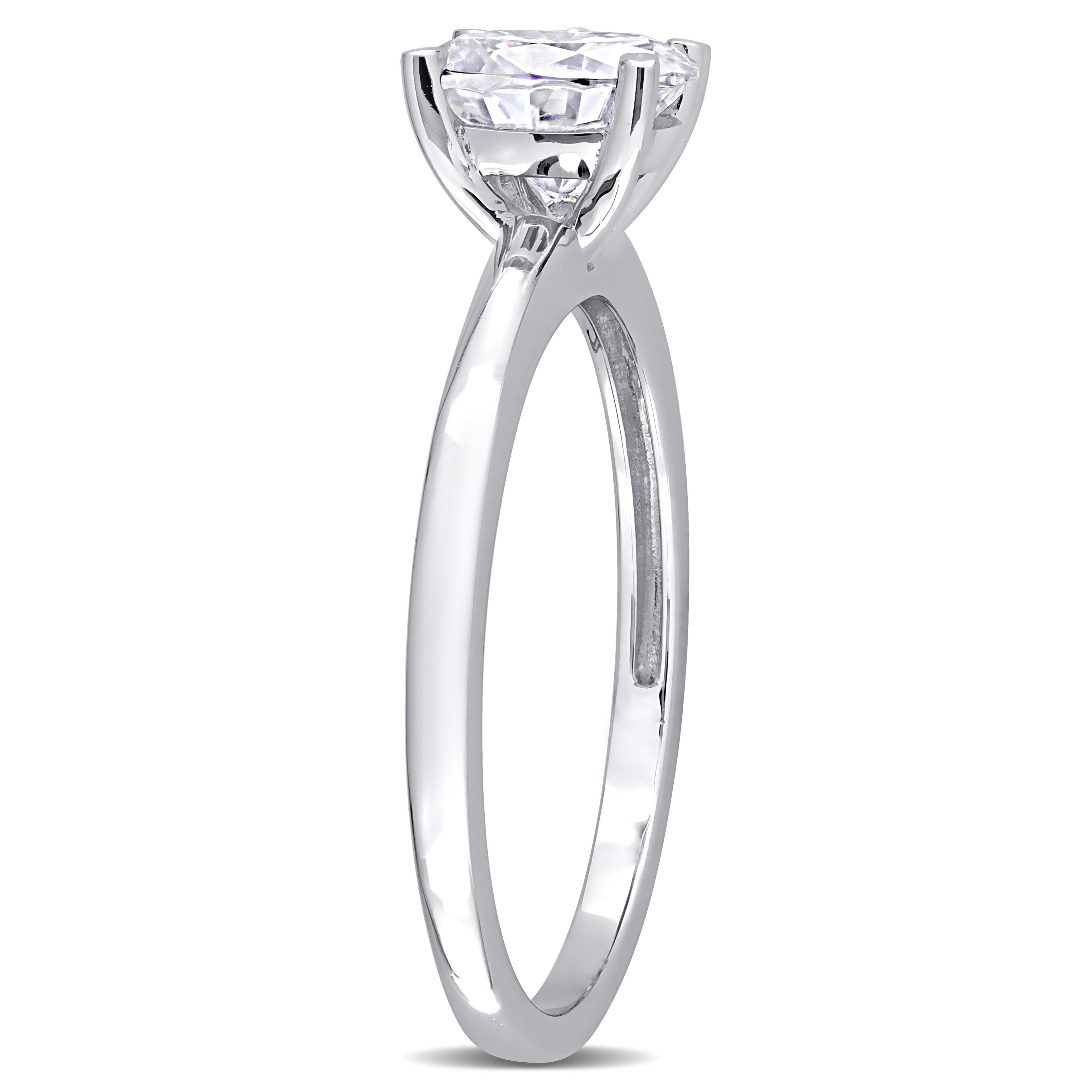 Everly Women's Moissanite Sterling Silver Engagement Ring