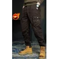 thumbnail image 3 of Pantalones cargo para hombre, color caqui, para trekking, ajustados, largos, holgados, informales, de alta calidad, de calle, de diseñador, talla grande, 3 of 5