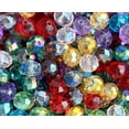 thumbnail image 2 of U8MO 4x8mm Faceted pretty color Crystal Quartz Roundlle Loose Beads 180PCS, 2 of 5