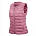 thumbnail image 3 of Uootdi Womens Puffer Vest Plus Size Collarless Full Zip Up Sleeveless Bubble Jackets Lightweight Quilted Padded Warm Coat Outerwear Gift, 3 of 7