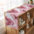 thumbnail image 6 of Table Runners 72 Inches Long Dress Scarves, Pink Marble Farmhouse Kitchen/Dining Table Runner, Coffee Tablerunners, Summer Ocean Wave Red Ombre 16x72 Inch, 6 of 9