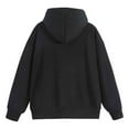 thumbnail image 3 of Lorytime Zippered Hoodies for Men Solid Sweatshirt Long Sleeve Drop Shoulder Jacket with Pocket Loose Tops Black XL, 3 of 3