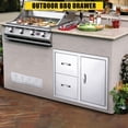 thumbnail image 3 of Armoire de Rangement de Cuisine Extérieure Yiwa, Acier Inoxydable avec 2 Tiroirs, Conception Encastrée Imperméable pour Cour Arrière Ou Îlots de BBQ, 3 of 8