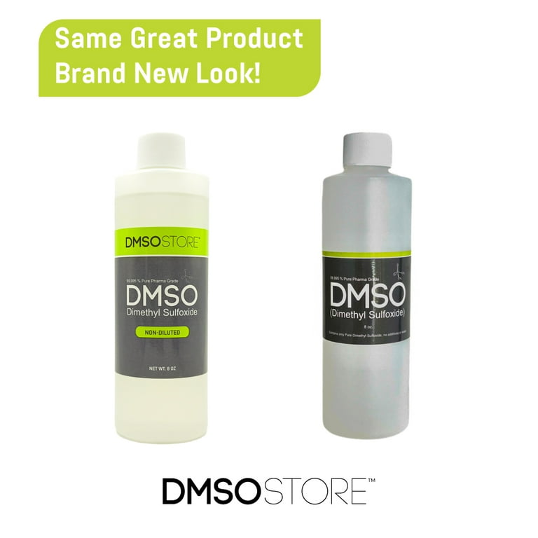 DMSO Store, 8 oz Plastic Bottle, Pure Pharma Grade 99.995%, Undiluted Liquid, Low Odor - Walmart.com DMSO Store, 8 oz Plastic Bottle, Pure Pharma Grade 99.995%, Undiluted Liquid, Low Odor - Walmart.com