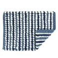 thumbnail image 2 of DII 34x21" Modern Microfiber Fabric Striped Bath Mat in Blue/White, 2 of 3