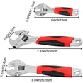 thumbnail image 2 of 6 Pieces Adjustable Wrenches Set, Silver Movable Shifter Spanners Set with Rubber Grip Wrench Tools Kit for Tightening or Loosening Nuts and Bolts(6 in 8 in 10 in x 2), 2 of 7