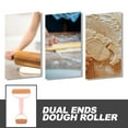 thumbnail image 2 of Pasties Plastic Rolling Pin Kitchen Accesories Washable Dough Roller Double-ended Pink Wood, 2 of 6