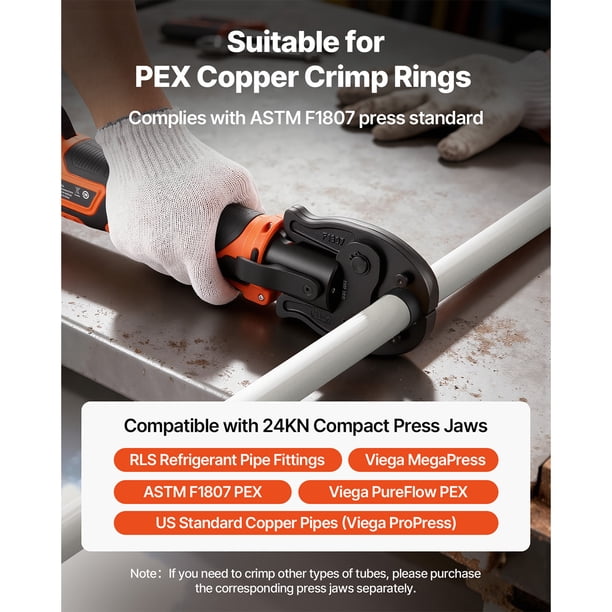 KFFKFF Cordless Mini Press Tool, 18V Electric Pipe Crimping Tool KFFKFF Cordless Mini Press Tool, 18V Electric Pipe Crimping Tool