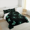 thumbnail image 3 of Manfei Green Butterfly Print Bedding Comforter Set, Romantic Dandelion Flower Twin Comforter Sets, Valentines Day Bedding Set, Breathable Home Decor, 2pcs, 3 of 8