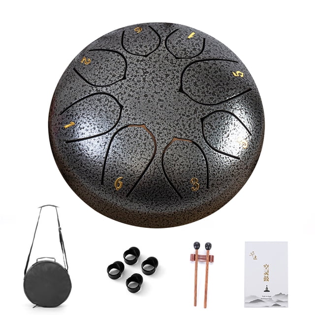 Instrumentos Percusión Rain Chime Tambor Lengua Acero 6 Pulgadas 8 Notas Regalo