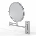 thumbnail image 2 of Aptations 7.75" Double Sided Mirror - 1X & 5X Magnification | Wall Mount with 13" Arm Extension | Concealed Mounting Hardware| Decorative Makeup Mirror for Bedroom & Bathroom (Chrome), 2 of 8