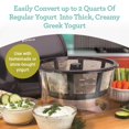 thumbnail image 2 of Máquina para hacer yogur griego Euro Cuisine GY60 con cesta coladora, 2 of 7