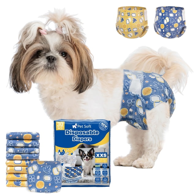 Pañales Desechables Suaves para Perros Hembras 30 unidades (XXS)