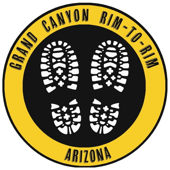 Grand Canyon Rim-to-Rim, Arizona Hiking Boots Decorative Car Truck Decal Window Sticker Vinyl Die-Cut Wildlife Travel Adventure Vacation Tourist Souvenir
