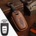 thumbnail image 1 of Car Key Fob Cover Case Protector For Audi Car Key Fob Cover Crazy Horse Leather Gift Accessories, 1 of 24