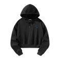 thumbnail image 2 of Sudadera recortada para mujer, ropa deportiva, sudadera con capucha suave para otoño e invierno, sudaderas con capucha para deportes, desplazamientos, XL, 2 of 8