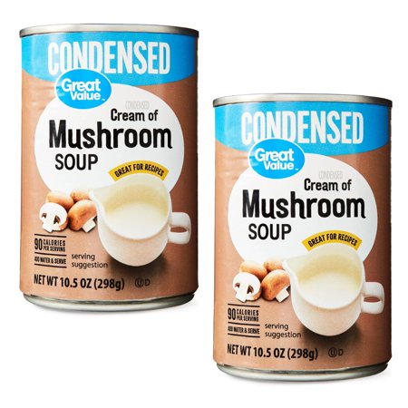 Grt. Value Cream of Mushroom Condensed Soup, 10.5 oz Can, (Pack of 2)
