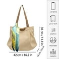 thumbnail image 3 of Pink Green Blue Action Figure Fashion Handbag Large Capacity Shopping Bag for Women, 3 of 7