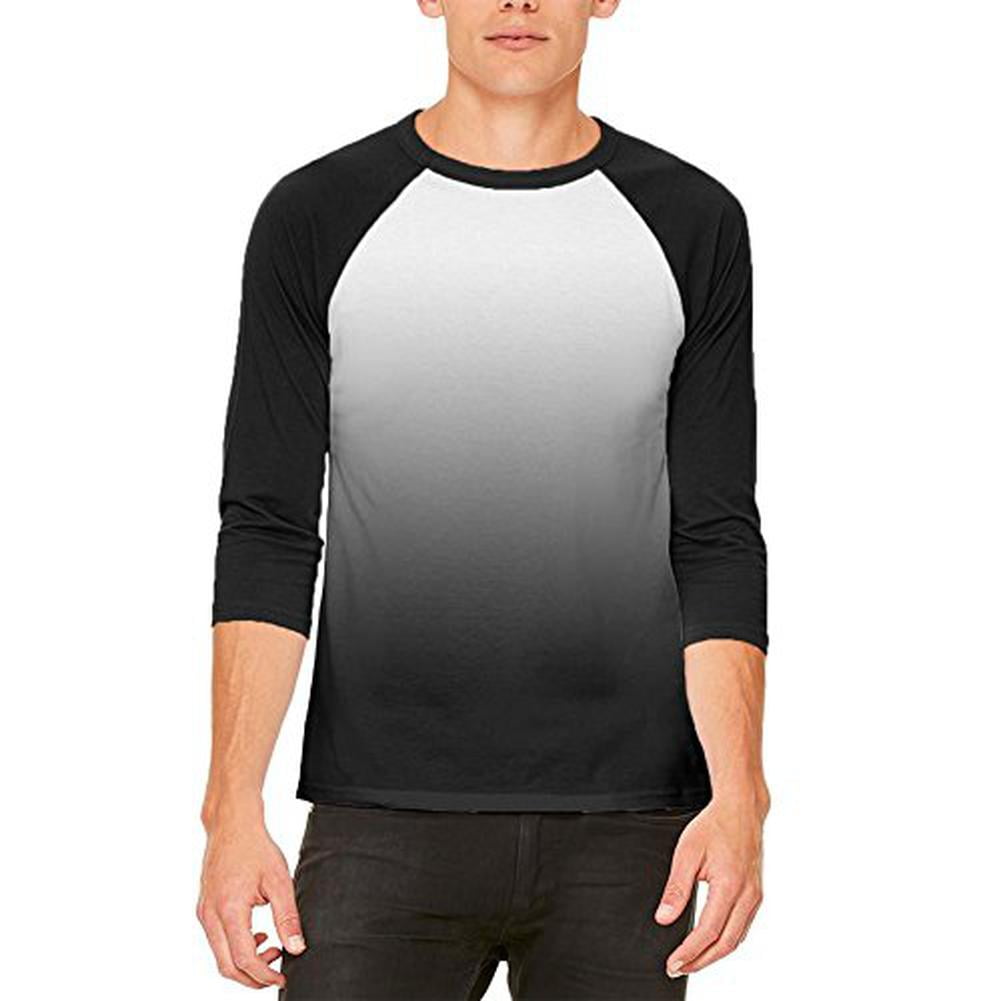 Fade to Black Mens Raglan T Shirt White-Black MD - Walmart.com