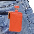 thumbnail image 4 of Llavero de coche, llavero de cuero para coche, monedero, gancho de metal y llavero, cartera, bolsa con cremallera, para entrada sin llave de coche, 4 of 6