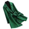 thumbnail image 5 of Black and Friday Clothing Sales Idoravan Woolen Coat for Women Clearance Fashion New Women Lady Winter Warm Long Windbreaker Parka Coat Green XXXL, 5 of 5