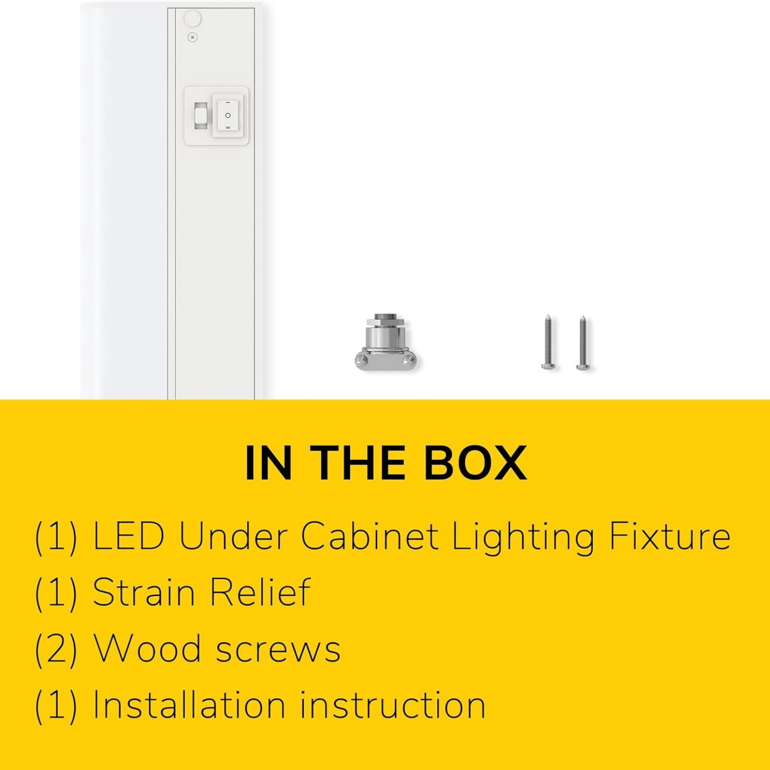 30-inch Hardwired Only LED Under Cabinet Lighting, Soft White(3000K), Dimmable, Matte White Finished, ETL Listed