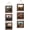 Distressed Brown, variant on VIB 4x4 Collage Picture Frames Set of 2, Rustic Wooden Real Glass Vertical Hanging 3 Opening 4 by 4 Photo Frame, Distressed White