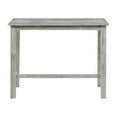 thumbnail image 2 of Benjara Rustic Rectangular Wooden Pub Table with Block legs- Gray, 2 of 5