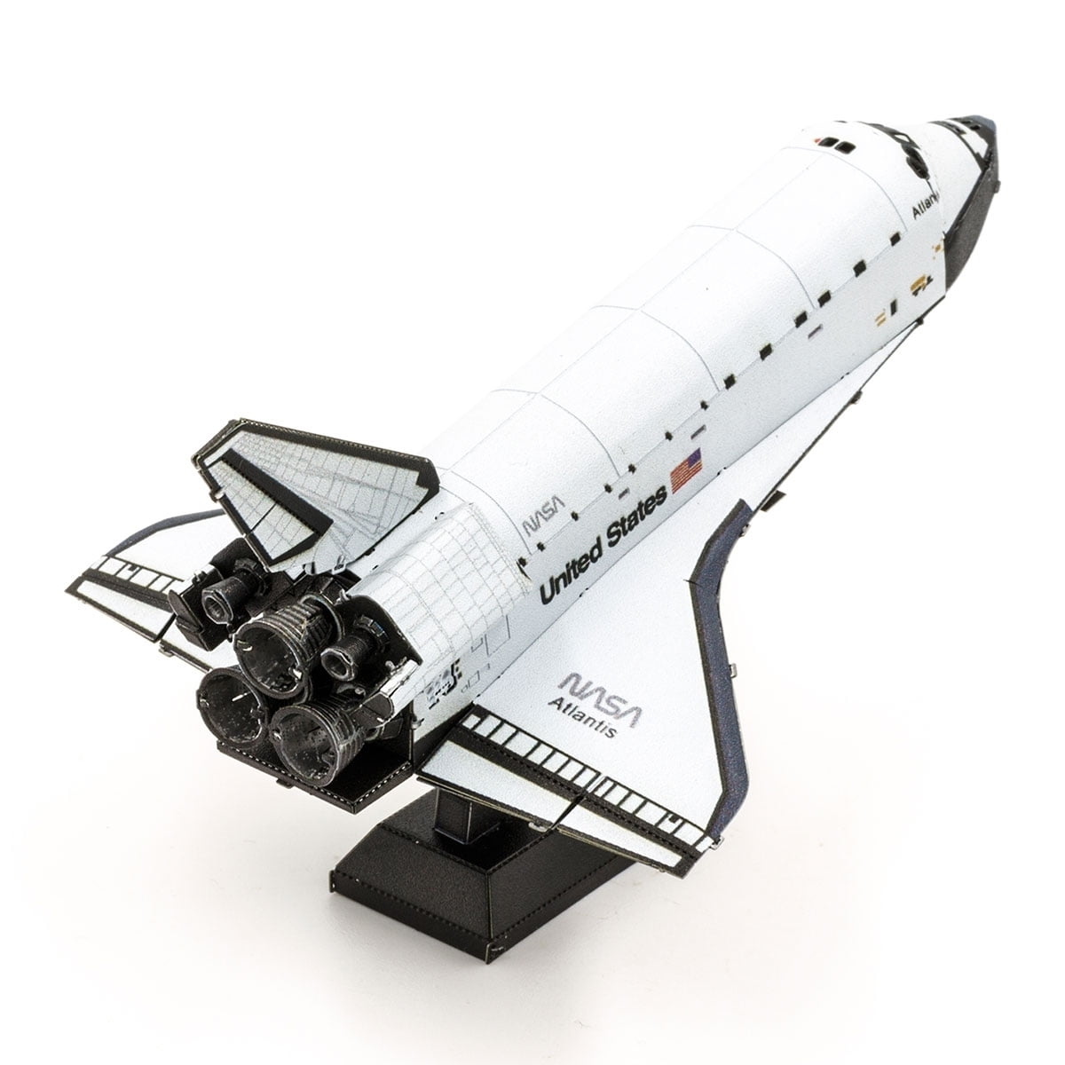 Fascinations Metal Earth Space Shuttle Discovery Color Version 3D Metal Model Kit 