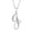 Silver-J, variant on Womens Pave CZ Script Alphabet Initial K Pendant Necklace .925 Sterling Silver