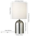 thumbnail image 3 of Henn&Hart 13" Brushed Nickel Round Mini Lamp, 3 of 4