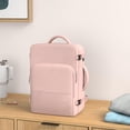thumbnail image 2 of Mochila de viaje Sinaliy Carry on impermeable para portátil de 17,3", rosa, 2 of 9