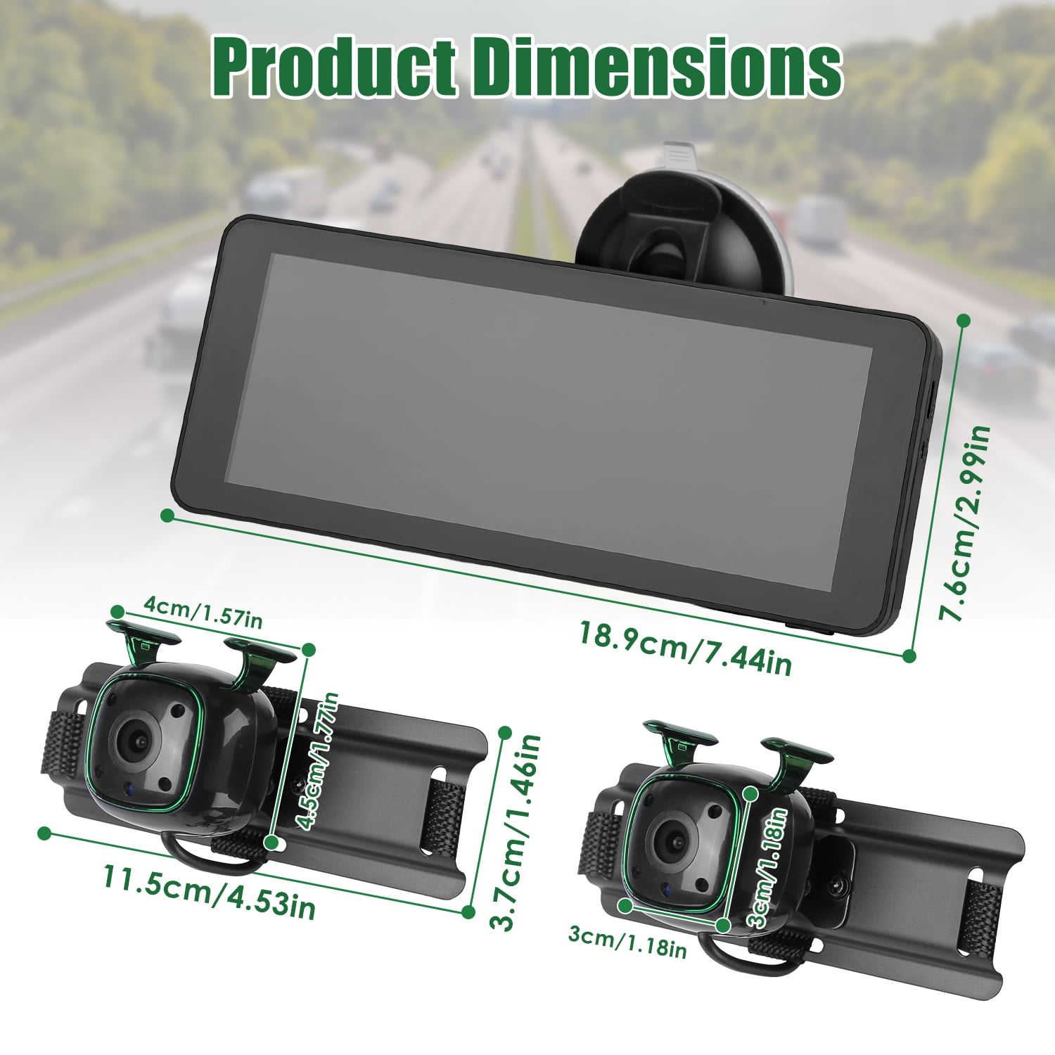 Moclever 1080P Baby Car Camera for 2 Kids, Dual Channel Car Baby Monitor with 120°Wide View 6.86in HD Split Screen Night Vision, Black