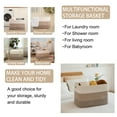 thumbnail image 2 of 75L Large Blanket Basket（25"x16"）,Large Blanket Basket for Organizing, Dog Toy Bin,baby laundry basket,Cotton Rope Blanket Basket for Living Room, Laundry, Nursery, Pillows (White and Brown), 2 of 11
