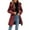 Wine, variant on Hueook Winter Coats for Women's Solid Color Long-sleeved Hooded Fashion-padded Jacket Wine M