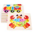 thumbnail image 3 of Gwong Juguete Caballo de madera Conejo Conejo Dog Letra Jigsaw Puzzle Block Niños Niños Juguete Gwong 30005269, 3 of 7