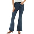 thumbnail image 1 of INSPIRE CHIC Pantalones Largos Vintage para Mujeres Clásicos de Cintura Alta Jeans de Campana Azules XS, 1 of 7