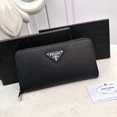 thumbnail image 1 of Prada Nueva Cartera Con Cremallera Para Hombre YKK Bolso Largo De Cuero De Alta Calidad hardware 666047 Con Caja, 1 of 3