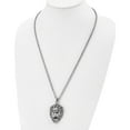 thumbnail image 2 of Stainless Steel Antiqued And Polished Lion Head 24In Necklace (24 X 33.4) Made In China srn2864-24, 2 of 5