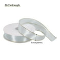 thumbnail image 2 of Unique Bargains 1 Inch 50 Yard Wide Satin Ribbon with Gold Edges Grosgrain Fabric Ribbon for Gift Wrapping, Silver, 2 of 7