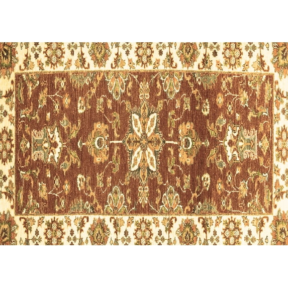 Ahgly Company Indoor Rectangle Abstract Brown Modern Area Rugs, 2' x 3'
