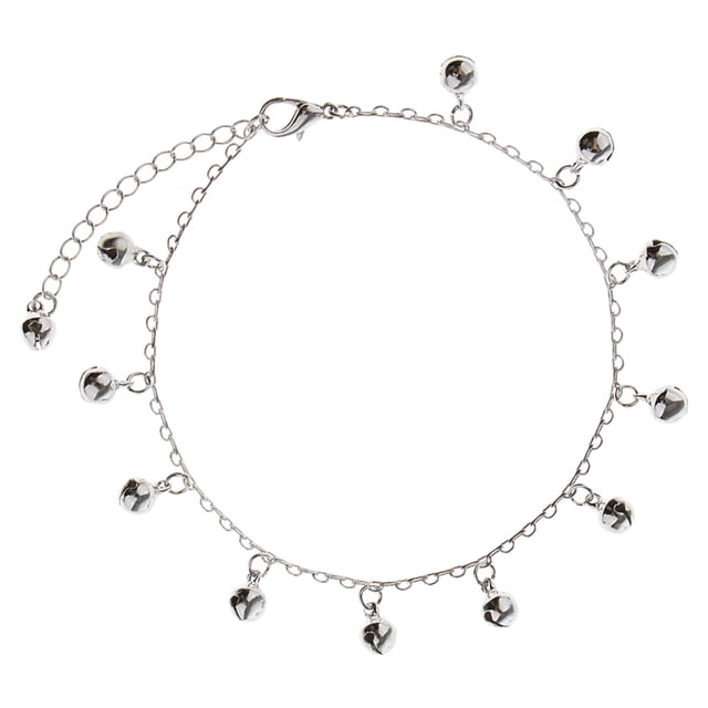 27cm Linda Plata 11 Peque?as Campanas Tobillo Cadena De Aleaci De Mujeres De Tobillo Ajustable Sunnimix Tobilleras pequeñas de plata de la manera
