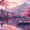 Japanese 03, variant on Manfei Fantasy Fuji Twin Comforter Sets for Home, Moon Cherry Mountain Bedding Set for Office, Pink Purple Black, Black Reversible 2pcs, 1 Comforter and 1 Pillowcase