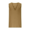 thumbnail image 4 of BiZtdJrK Mens Deep V Neck Tank Tops Summer Lightweight Linen Sleeveless Vest Shirts Loose Fit Long Muscle Shirt Tanks Beach Outfits Yellow M, 4 of 7