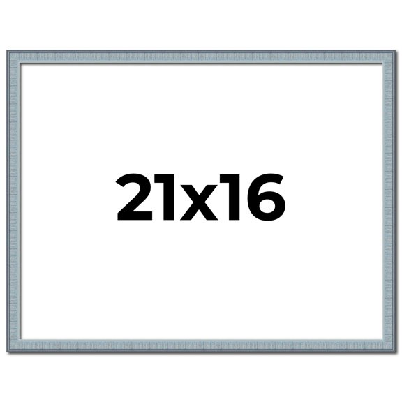 21x16 Frame Rustic Sky Blue Solid Wood Picture Frame | 0.75 Inch Moulding Width |Includes UV