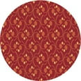 thumbnail image 1 of Ahgly Company Machine Washable Indoor Round Transitional Orange Red Orange Area Rugs, 6' Round, 1 of 7