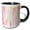Black/White, variant on 3drose, Modern Pink and Yellow Brush Stroke Stripes, 11oz Magic Transforming Mug