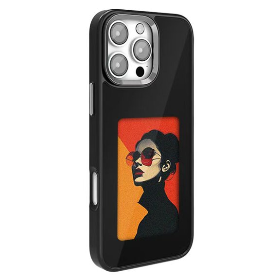 Four-color ink screen AI smart NFC passive screen projection mobile phone case suitable for Apple 13-16pro mobile phone protection