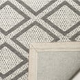 thumbnail image 4 of SAFAVIEH Micro-Loop Gavin Diamond Trellis Wool Runner Rug, Silver/Dark Grey, 2'3" x 7', 4 of 7