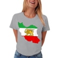 thumbnail image 6 of GEWSEY Women's Iran Lion Sword Sun Crew Neck Short Sleeve Patriotic T-Shirt (Light Gray, XXL), 6 of 6